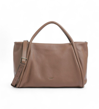 ABRO Brown Willow Shopper Bag