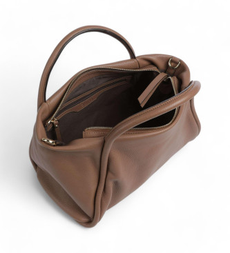 ABRO Brown Willow Shopper Bag