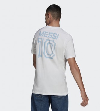 adidas T-shirt graphique Messi Footbal blanc