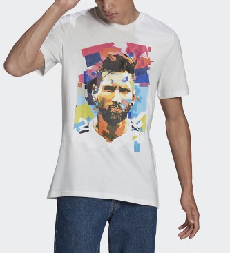 adidas Camiseta Messi Footbal Graphic blanco
