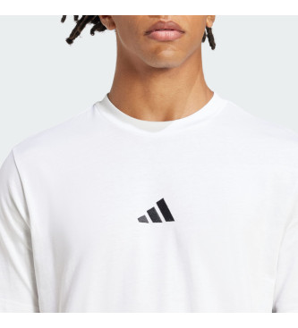 adidas T-shirt essenziale a righe bianche