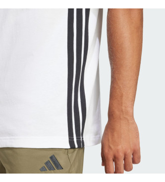 adidas T-shirt essenziale a righe bianche