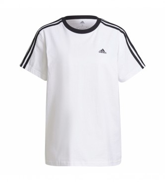 adidas T-shirt Essentials 3 strisce bianca