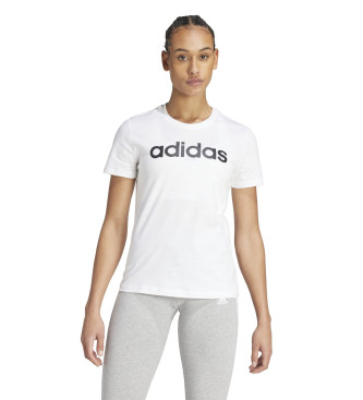 adidas Loungewear Essentials Schlankes Logo-T-Shirt wei