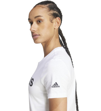 adidas T-shirt loungewear Essentials Slim Logo bianca