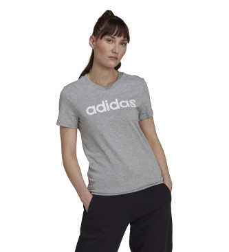 adidas T-shirt grigia con logo slim Essentials per l'abbigliamento da casa