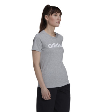 adidas T-shirt grigia con logo slim Essentials per l'abbigliamento da casa