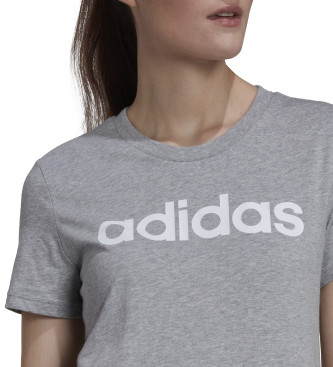 adidas Loungewear Essentials Schlankes Logo-T-Shirt grau