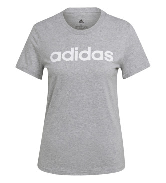 adidas T-shirt grigia con logo slim Essentials per l'abbigliamento da casa