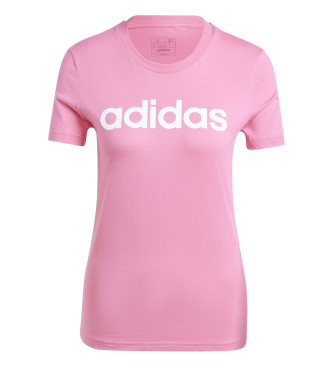 adidas Loungewear Essentials Slim Logo T-shirt roze