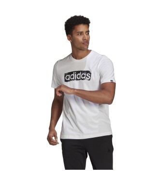 adidas Pincelada Logotipo Caixa Gráfica T-Shirt branca