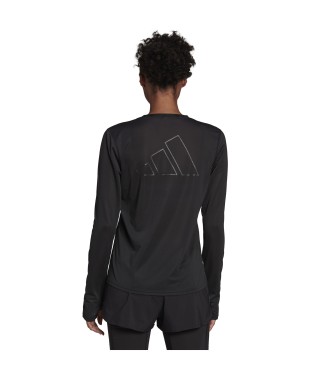 adidas T-shirt à manches longues Run Icons Running noir
