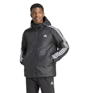 adidas Chaqueta con capucha Essentials 3 Bandas negro