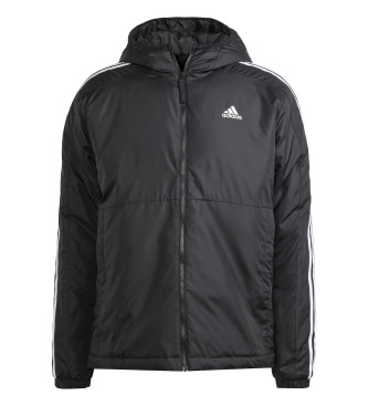 adidas Chaqueta con capucha Essentials 3 Bandas negro