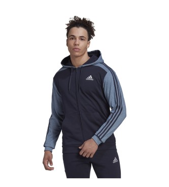 adidas Essentials Mnge Hooded Jacket French Terry navy