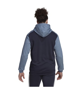 adidas Giacca con cappuccio blu navy in French Terry Essentials M lange