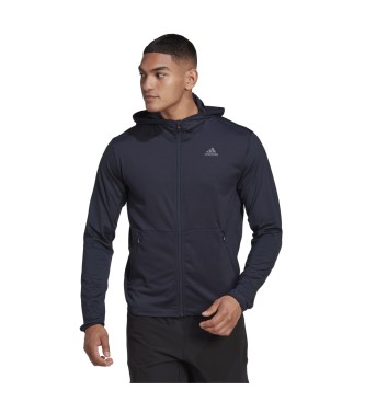 adidas Navy HIIT Training Hooded Jacket - ESD Store fashion, footwear and  accessories - best brands shoes and designer shoes