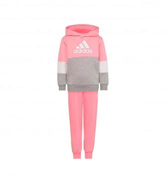 adidas Fato de treino para desporto Colourblock Fleece cinza, rosa