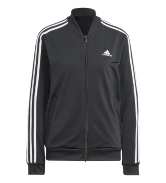 adidas Tekaška obleka Essentials s 3 črtami črna