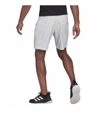 adidas Short Club Tennis blanc en tissu extensible