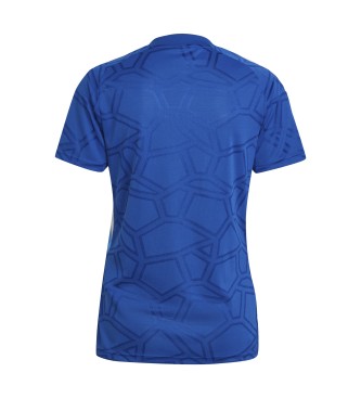 adidas T-shirt de sport bleu géométrique