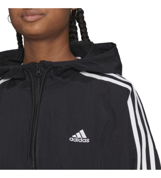 adidas Giacca a vento Essentials in tessuto a 3 bande nera