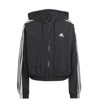 adidas Essentials vvet 3-stribet windbreaker sort