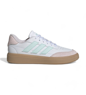 adidas Tnis Courtblock em pele branco