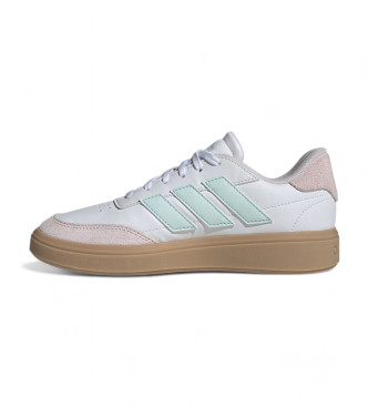 adidas Scarpe da ginnastica in pelle bianca Courtblock