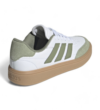 adidas Scarpe da ginnastica in pelle bianca Courtblock