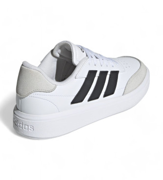 adidas Courtblock lder-sneakers hvid