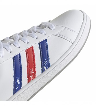 adidas Chaussures Grand Court Base Beyond blanc, bleu, rouge