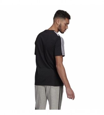 adidas Essentials 3 Stripes T-Shirt preto
