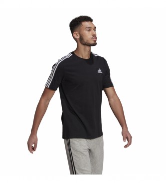 adidas Essentials 3 Stripes T-Shirt schwarz