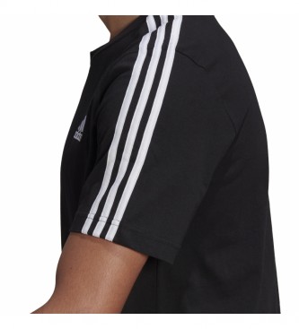 adidas Maglietta Essentials 3 Stripes nera