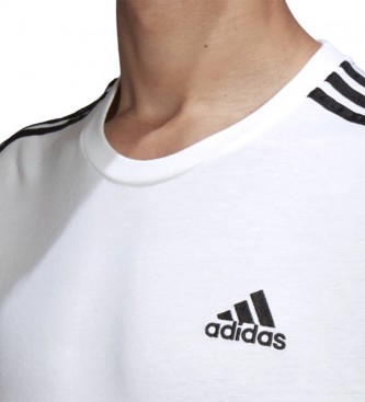 adidas Essentials 3 Stripes T-Shirt white