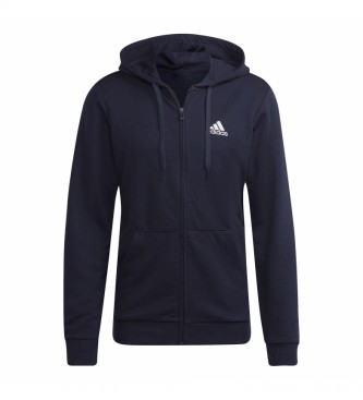 adidas Essentials French Terry 3-Stripes Hoodie navy