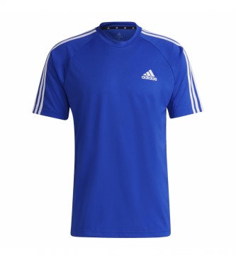 adidas T-shirt blu Sereno 3 Stripes