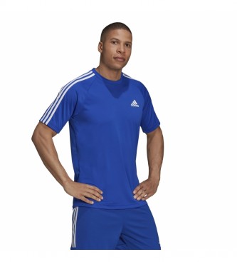 adidas T-shirt blu Sereno 3 Stripes
