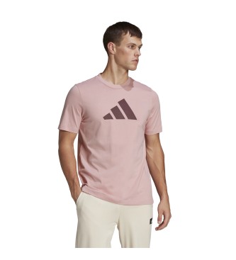 adidas T-shirt rosa con logo