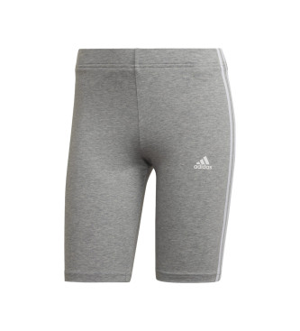 adidas Essentials Kratke nogavice s tremi črtami sive barve