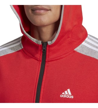 adidas Trainingspak MTS Fleece CB rood, grijs