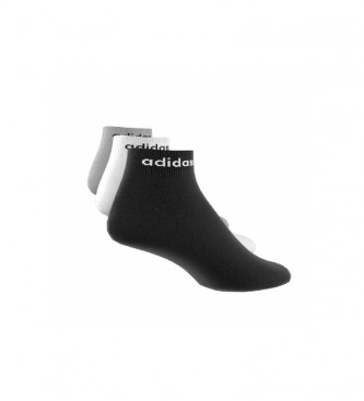 adidas Lot de 3 chaussettes NC ANKLE 3PP noir, blanc, gris 