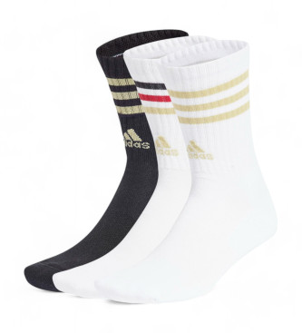 adidas Set 3 paar Mid Socks zwart, wit