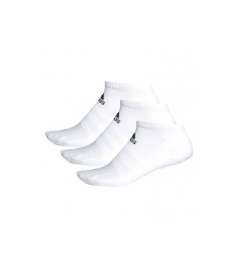 adidas Pacote de 3 meias tornozeleiras acolchoado branco