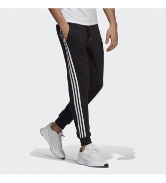 adidas Calças Essentials Pants Fleece Fitted 3-Stripes Black