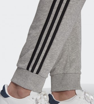 adidas Pants Essentials French Terry Tapered Cuff 3-Stripes gray