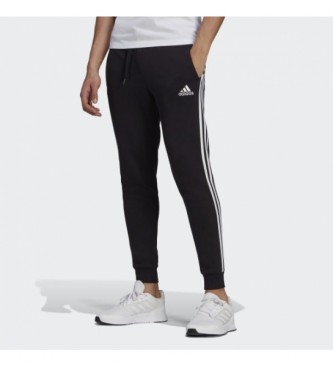 adidas Essentials Fleece Fitted 3-Stripes Pants black