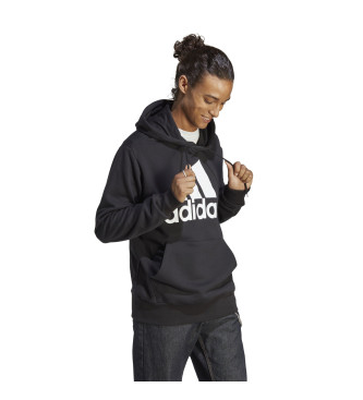adidas Essentials sweatshirt med stort logo i fransk frott sort