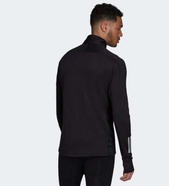 adidas Possuir a camisola Run 1/2 Zip Warm Blusa quente preta